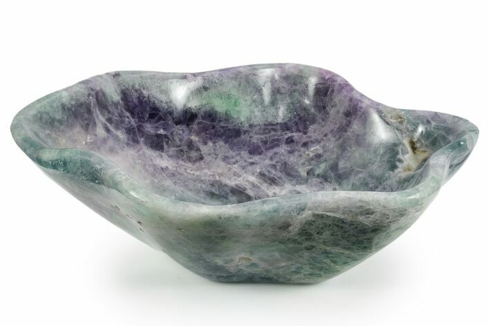 Polished Purple and Green Fluorite Bowl #359591